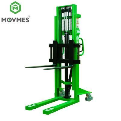 CE 1 Ton Manual Hand Pallet Stacker Truck Electric Stacker Battery Forklift Reach Truck Stacker Price