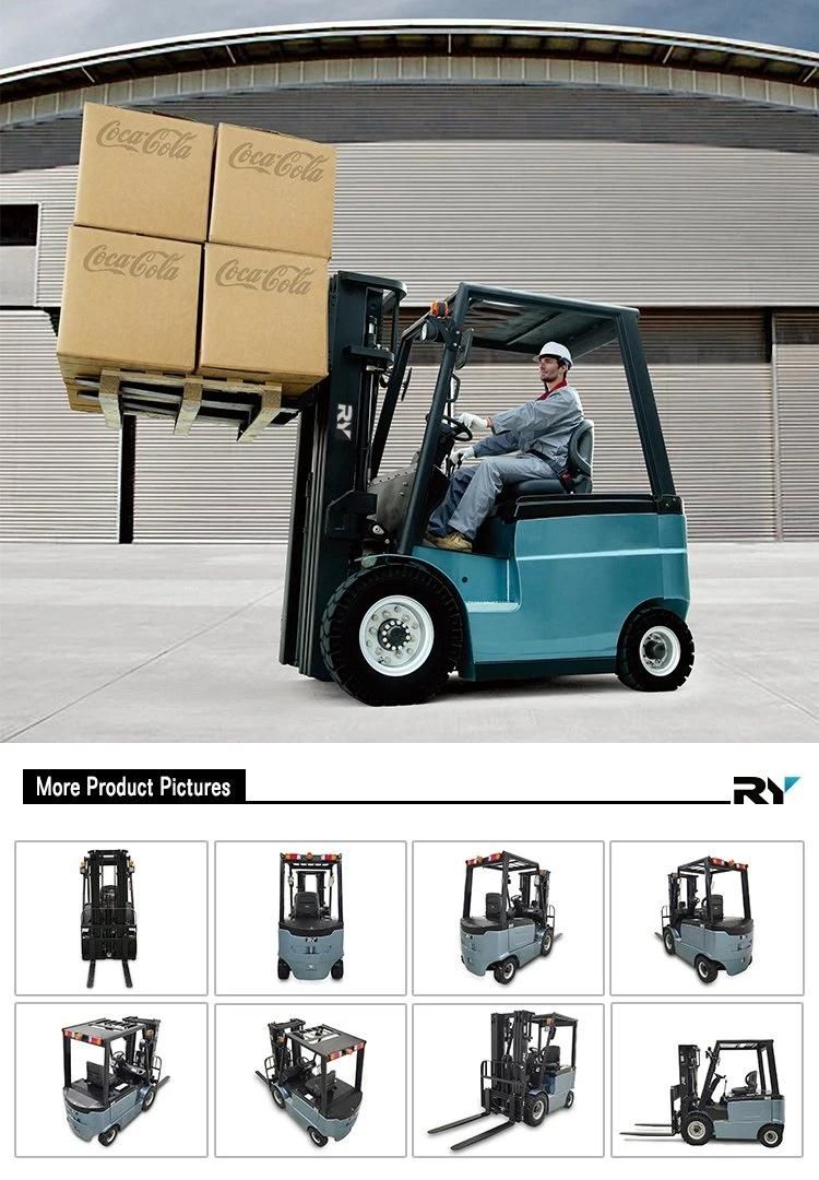 3 Wheels Electric Forklift Truck with Dual Drive Motor 1.6t/1.8t/ 2.0t