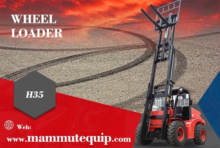 Mammut 3 Ton 3.5 Ton 3000kg 3500kg 4WD Powerful Diesel All Rough Terrain Forklift for Farm