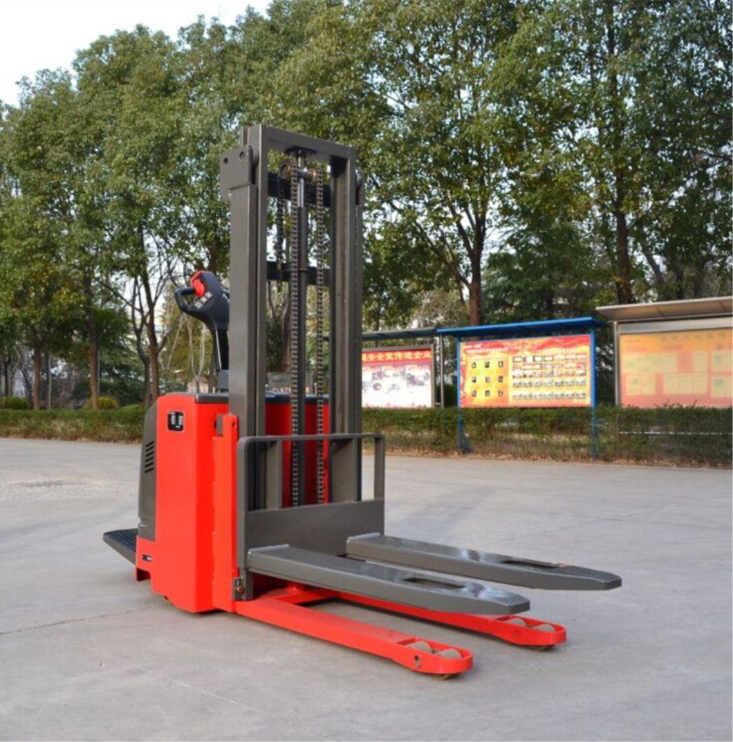 Electric Straddle Stacker 2000kg with Paper Roll Clamps