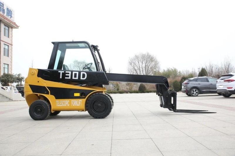 Rated Load 3t Mini Telescopic Forklift 2WD Telehandler Manufacture with 360 Rotator 4m Lifting Height