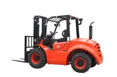 Diesel Rough Terrian Forklift 4X4 3/3.5ton Agricultural Machinery Price
