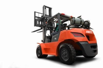 5ton/6ton/7ton Petrol Gasoline LPG Cushion Tire Forklift