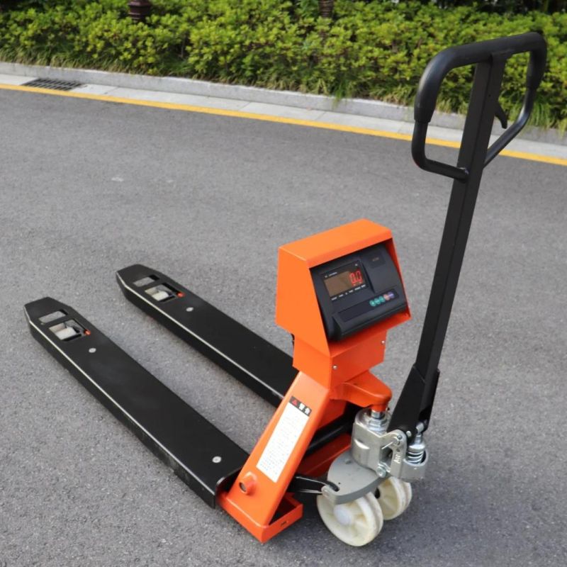 2t 2000kg 3t 3000kg Integrate Hydraulic Pump Weighting Indicator Electronic Scale Balance Hand Manual Pallet Lifter