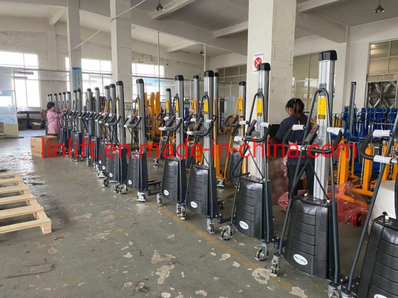 1000kgs Liftinght Height: 1.6meters Manual Hydraulic Hand Stacker