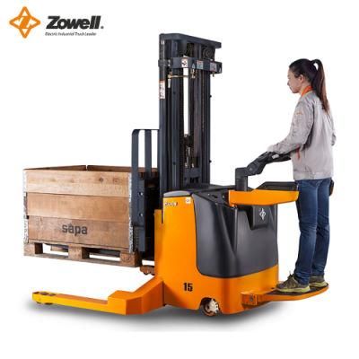 ISO9001 2 Ton Straddle Electric Forklift with Lifting Height 1.6m to 5.5m Can Be Customized