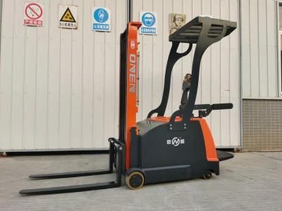 Stand-on Driving High Lift Pallet Truck Overhead Guard Counterbalance Forklift