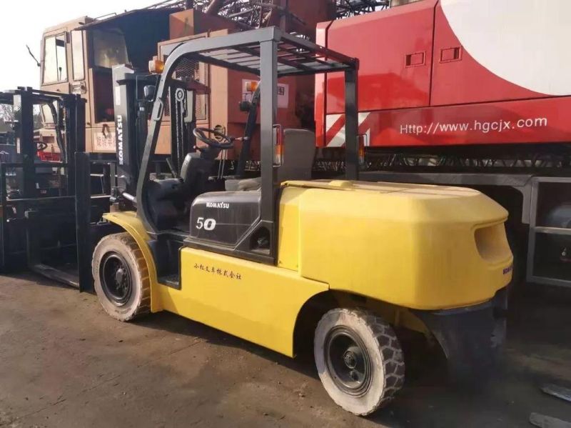 Japanese Original Product 5t Komatsu Fd50-7 Used Side Shift Forklift 3m Gantry Logistics Equipment 4t Fd40-8 Used Komatsu Forklift