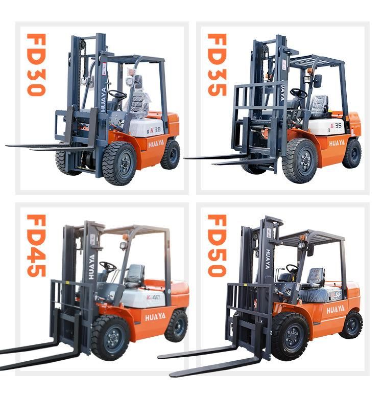 Hot Sale New HUAYA 1 Ton 2.5 Ton 3 Ton Diesel China Forklift Truck ODM/OEM Fd25 Forklift Logistics Machinery with CE and Euro5/EPA Engine Handling Equipment