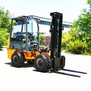 Rough Terrain 4X4 and 4WD Forklift Trucks FL1000 1ton Mini Forklift