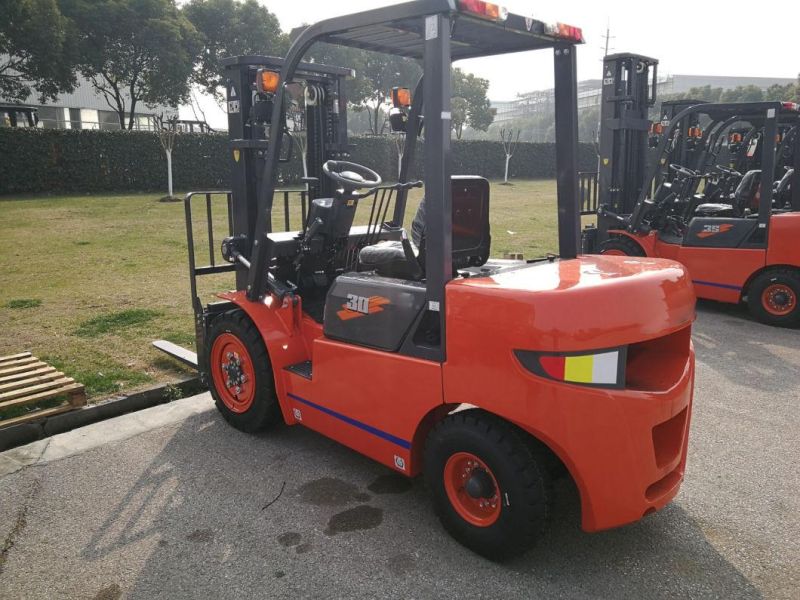 Fd30 Lonking 3 Ton Forklift Diesel with Top Engine and 3 Stage All Free Mast