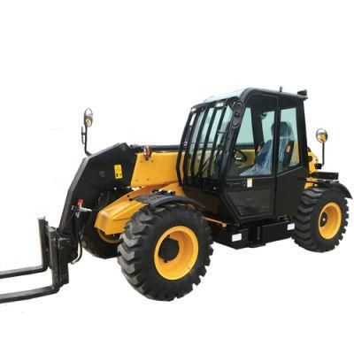 China New 3ton Telehandler Telescopic Forklift Handler 6.8m Lifting Height with Clamp Attachment
