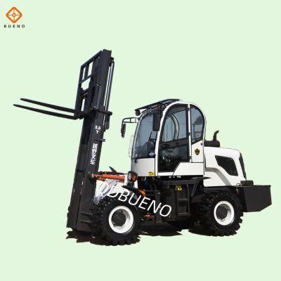 Bueno Engineering Machinery Elite 4 Wd 3.5 Tonne Rough Terrain Forklift High Ground Clearance Forklift