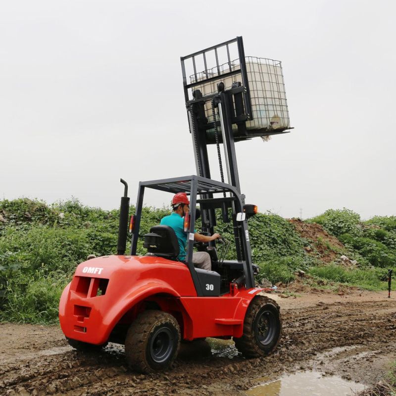 Rough Terrain 2/2.5/3/3.5/4ton off Road Outdoor 4X4 4WD 4drives 4wheels Forklift