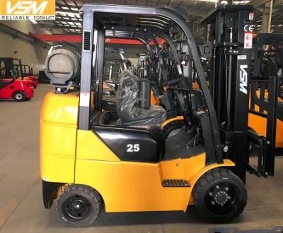 Vsm 2ton, 4000lbs Cushion Tyre Forklift with Japanese Engine, EPA Qualified LPG Forklift