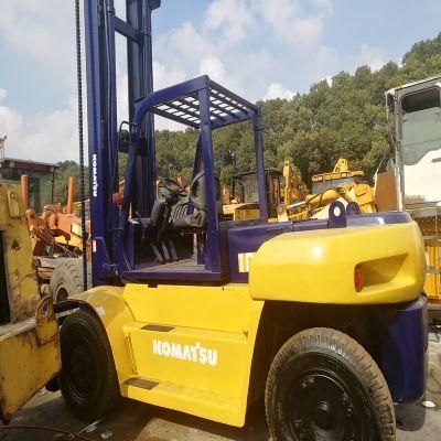 Used Komatsu Brand 10 Tons Fd100t Diesel Truck Forklift