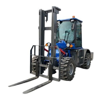 Chinese 4WD All Terrain Forklift Articulated Frame 4X4 off Road Forklift 3 Ton 3.5 Ton 4 Ton 5 Ton Mini Rough Terrain Forklift