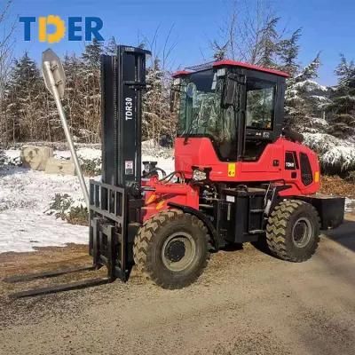 High Ground Clearance Speed Tder China 4WD All Terrain Forklifts