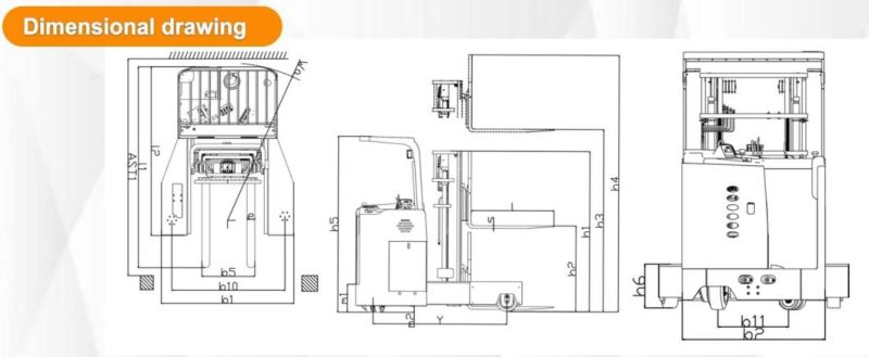 Electric Forklift Mini Narrow Aisle Electric Reach Truck