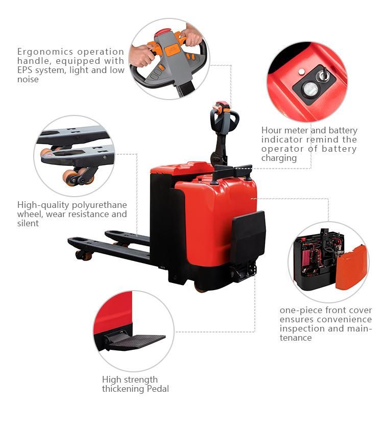 Customized Powered 2 Ton China 2000kg Battery for Electric Pallet Jack Truck