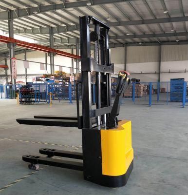 Warehouse Walkie Forklift 1t 1.5t 1.6-4m Double Lift Electric Pallet Stacker Price
