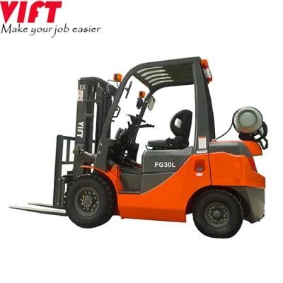 1.5 Ton 1.8 Ton 2.5 Ton 3 Ton 3.5 Ton 3m 4.5m 5m 3 Stage Triple Mast Gasoline Forklift Truck LPG Forklift