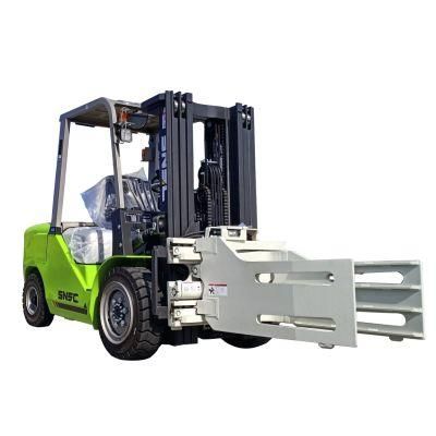 Montacargas 4 Ton Diesel Empilhadeira Forklift with Bale Clamp Attachment