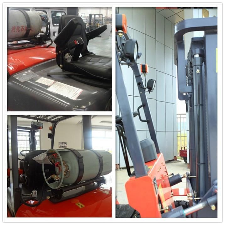 Material Handling Big Loading Capacity3 Stage Mast LPG Gas Forklift