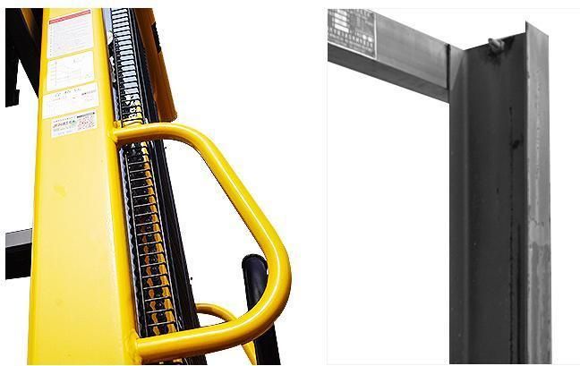 Hugo 1000kg 1t Hand Forklift Manual U-Steel Hydraulic Stacker Price