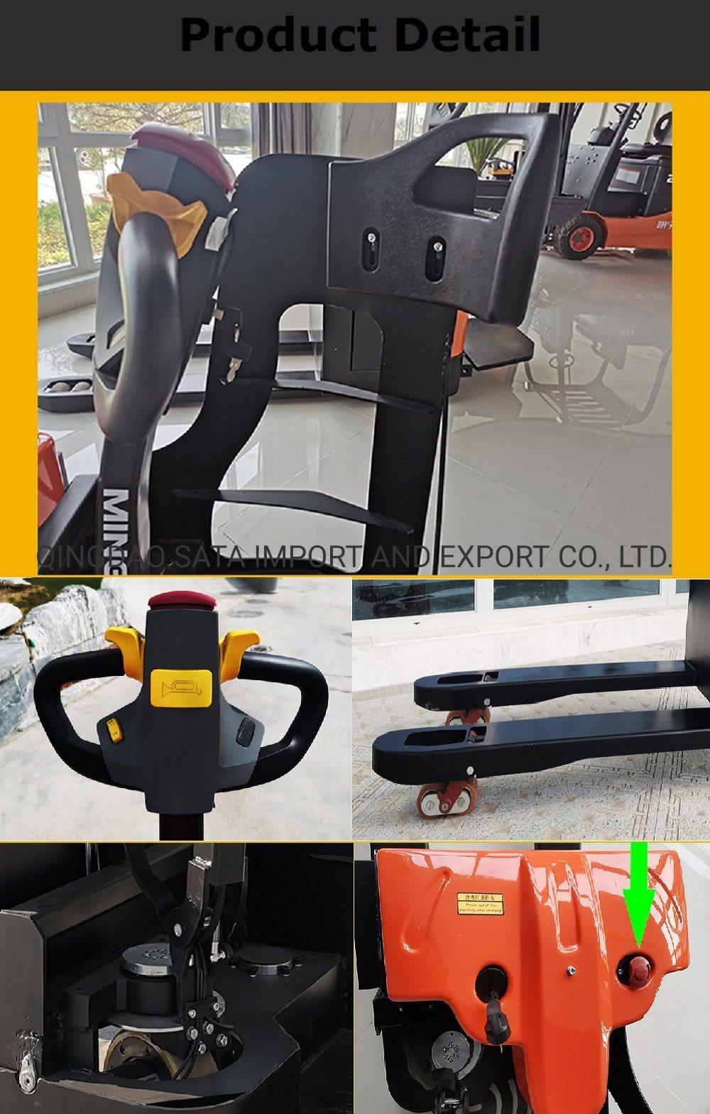 1.5 Ton Mini Electric Stand Drive Pallet Truck with Battery