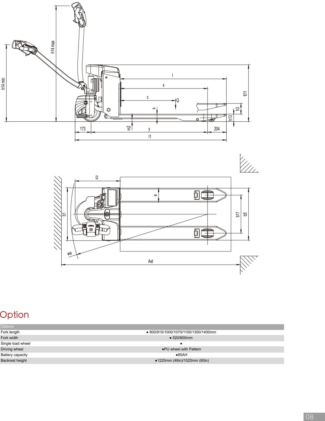 2 Ton Electric Pallet Truck