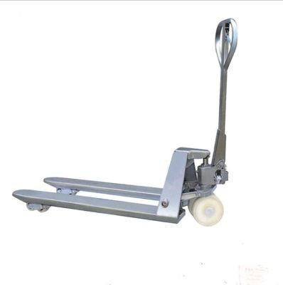 2000kg Stainless Steel Pallet Truck with Thick Fork Hand Pallet Jack