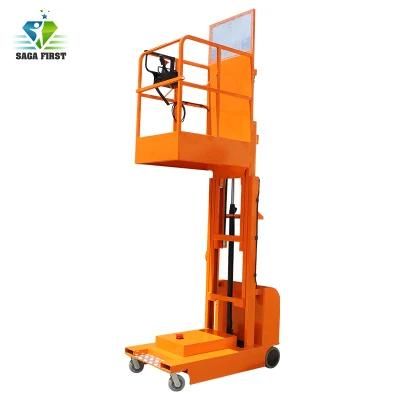 V 2.7m-4.5m Electric Mobile Self Propelled Order Picker Hydraulic Table Lift