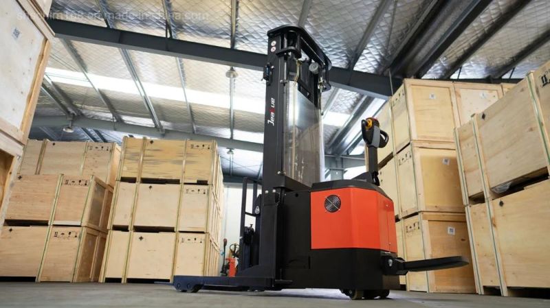 1500kg up to 5.5m Electric Stacker Reach Fork Truck Stacker
