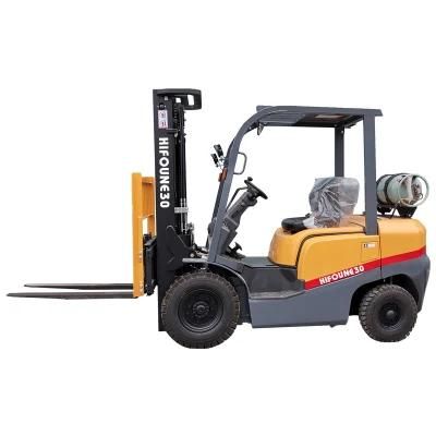 New 3 Ton Forklift 3000kgs Kubota EPA Engine Dual Fuel Forklift Truck