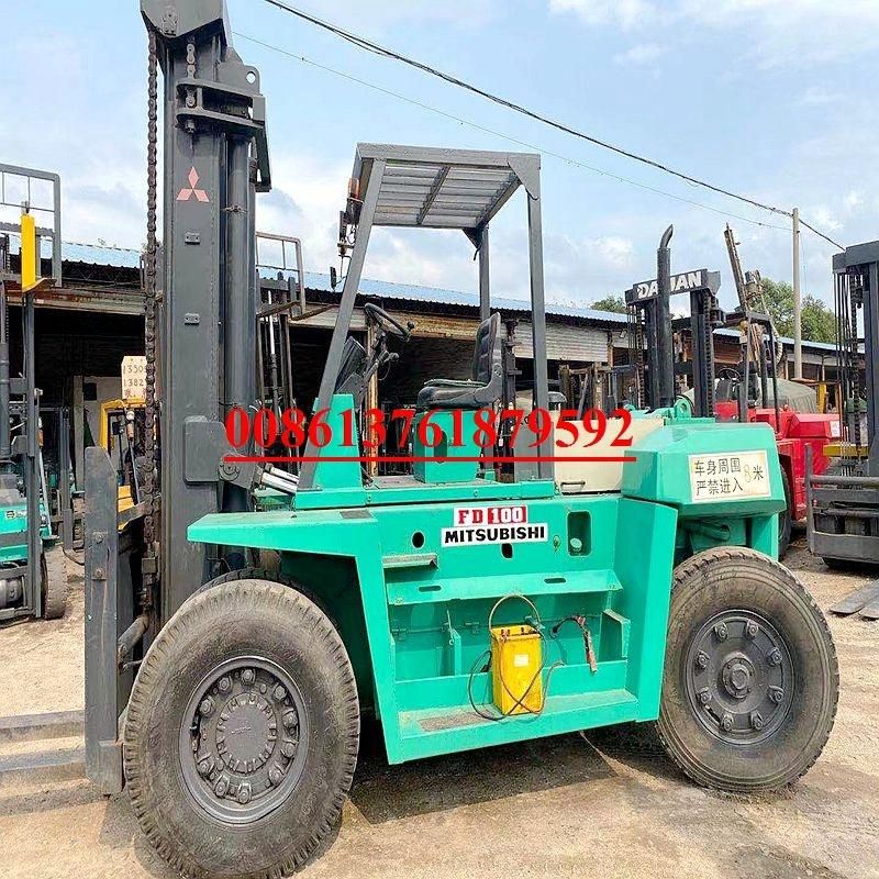 Used Mitsubishi Fd100 Diesel Forklift 10ton