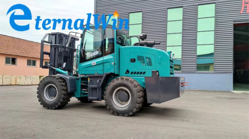 6000 mm 1 Speed Automatic Drive Diesel Fuel Solid Tyre 3.5 Ton Terrain Forklift