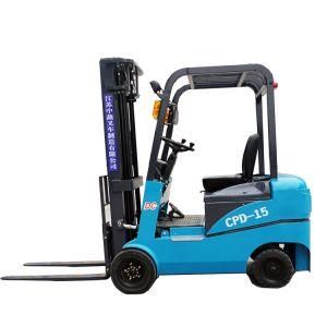 Electric Steering System 4-Wheel Mini Forklift Truck 1.5ton 3meter with Side Shift