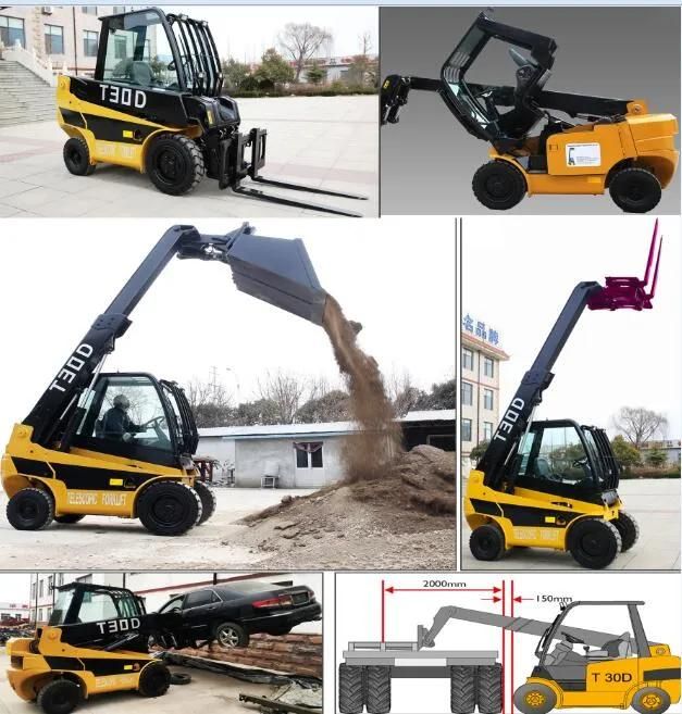 3ton Telescopic Forklift with CE Teletruck Telehandler Small Mini Telescopic Handler for Sale