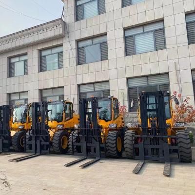 China Supplier Diesel off Road Forklift Truck Price with Spare Parts