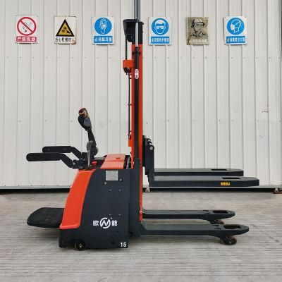 Jiangmen Manual High Lift Hand Hydrulic Pallet Stracker Stacker Forklift Truck