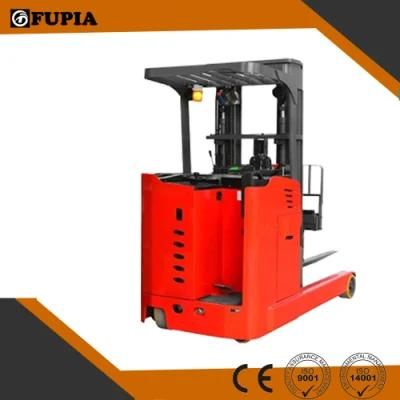 China Forklift Supplier Small Light Duty 2000lbs 1 Ton Electric Fork Reach Truck with 5m 6m 7m Lift Mast