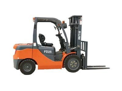 2000kg, 2500kg, 3000kg, 5000kg Cpcd30/3t Diesel Forklift with EPA Certificate