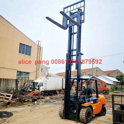 7FDA50 Model 5ton 3stage Mast Solid Tyres Used Toyota Diesel Forklift with Side Shift for Sale