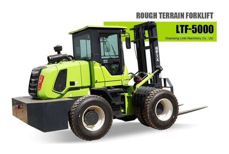 Cross Country off-Road Forklift Telescopic 3-5 Tons Diesel Forklift with Four Wheel Drive