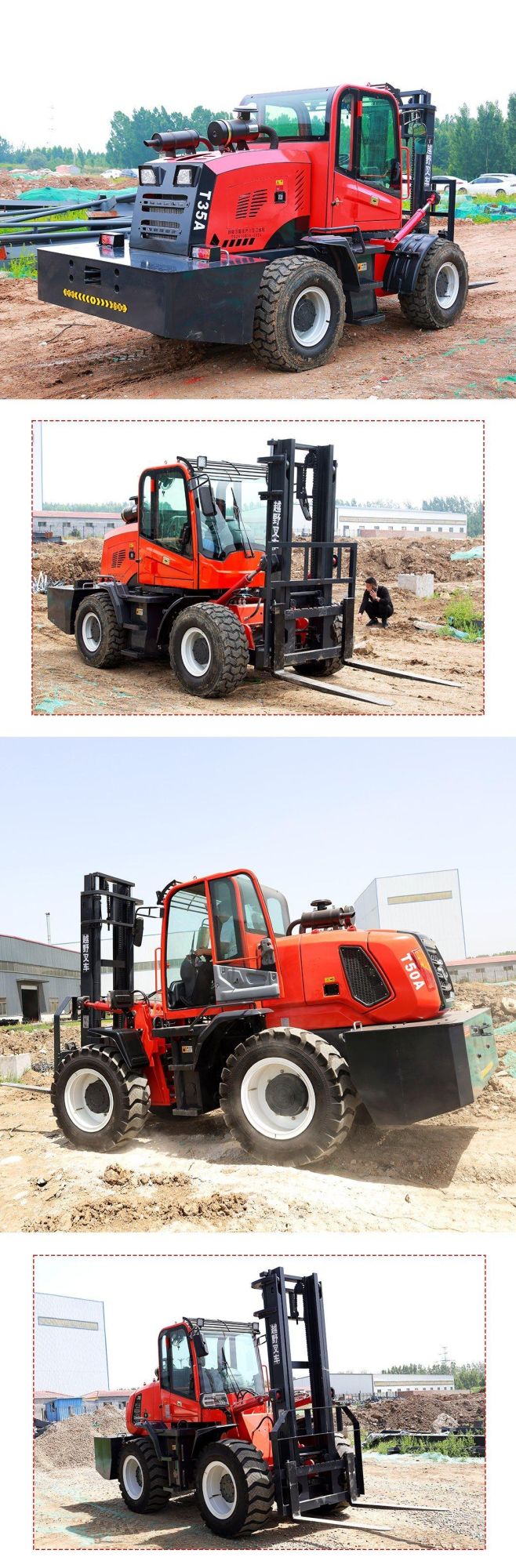 off-Road Forklift All-Terrain Rough Terrain Diesel Forklift Trucks