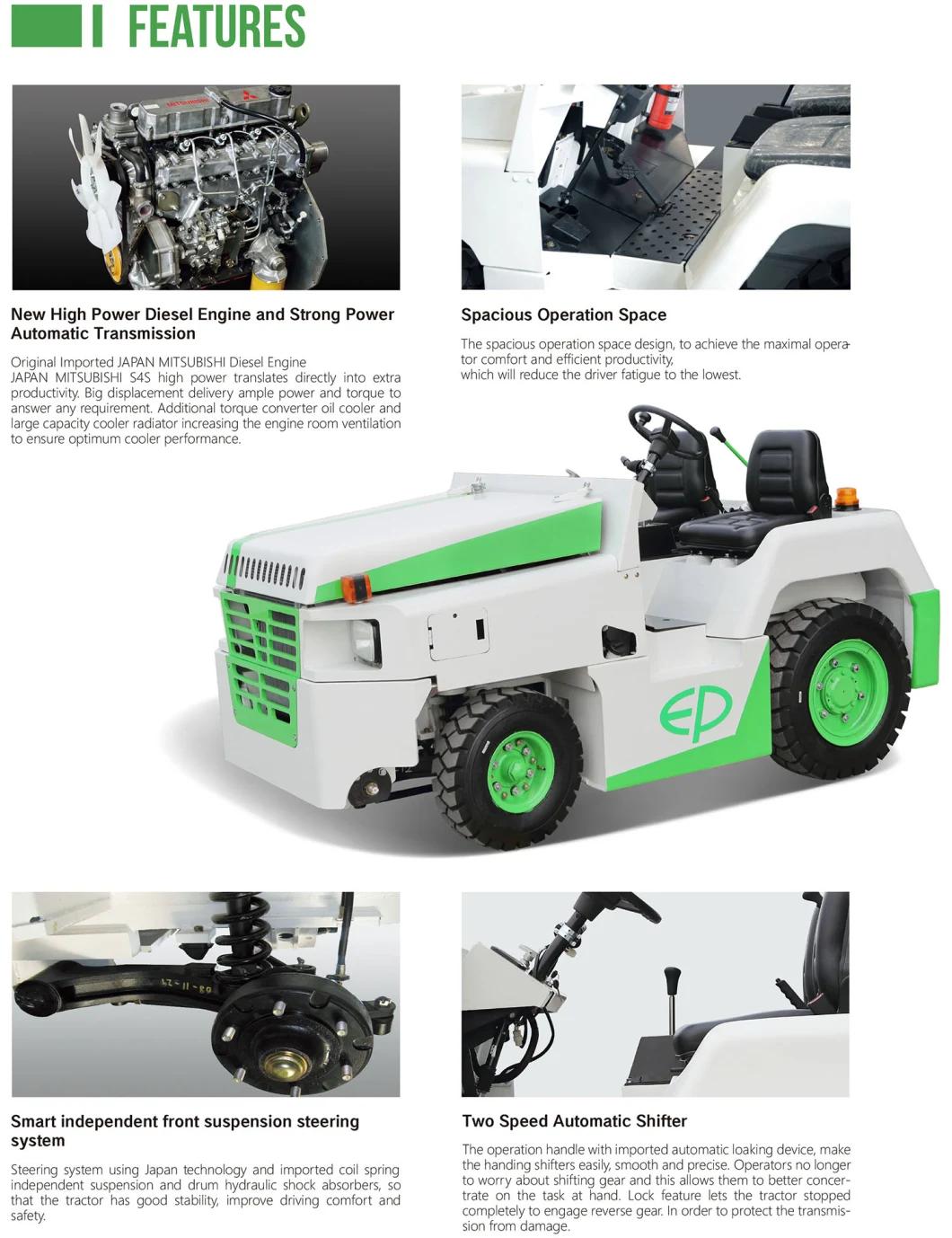 35kn Drawbar Pull Diesel Engine Powered Aircraft Baggage Towing Tractor