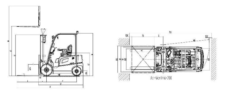 Curtis Controller 2 Ton Load Capacity Electric Forklift