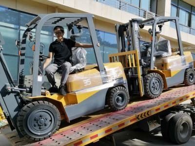 Four Wheels 3.5 Ton Diesel Forklift Truck with CE Certification