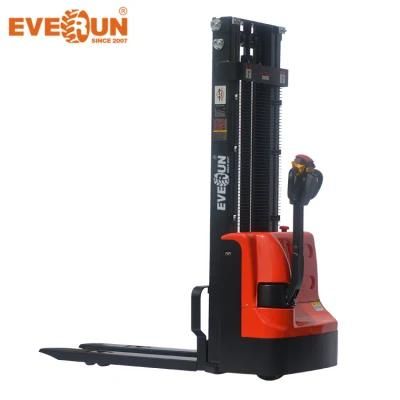 EVERUN ERES1225J 1.2t CE mini counter balanced portable warehouse brand new smart electric battery pallet stacker